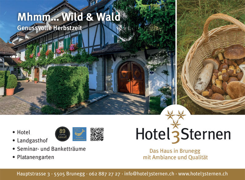 Wild Spezialitten im Hotel 3 Sternen Brunegg